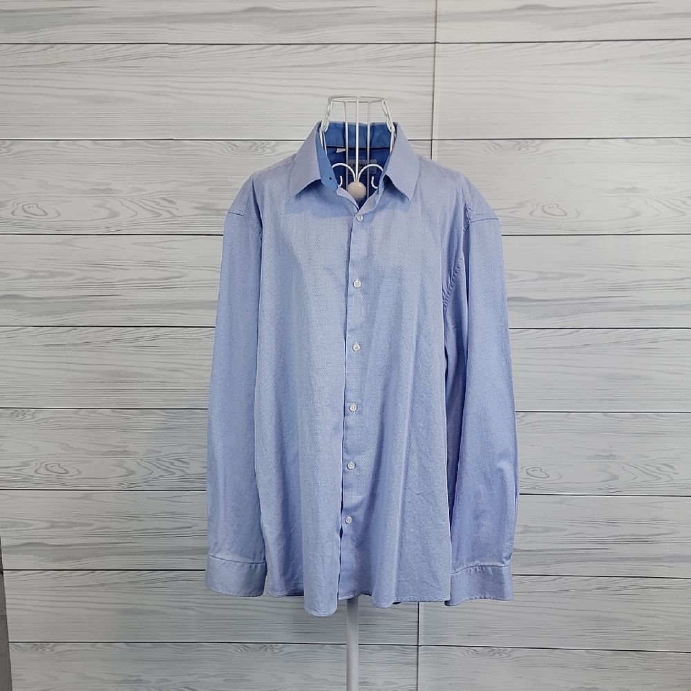 Duchamp London Mens Light Blue Dress Shirt Size XXL  18 Neck